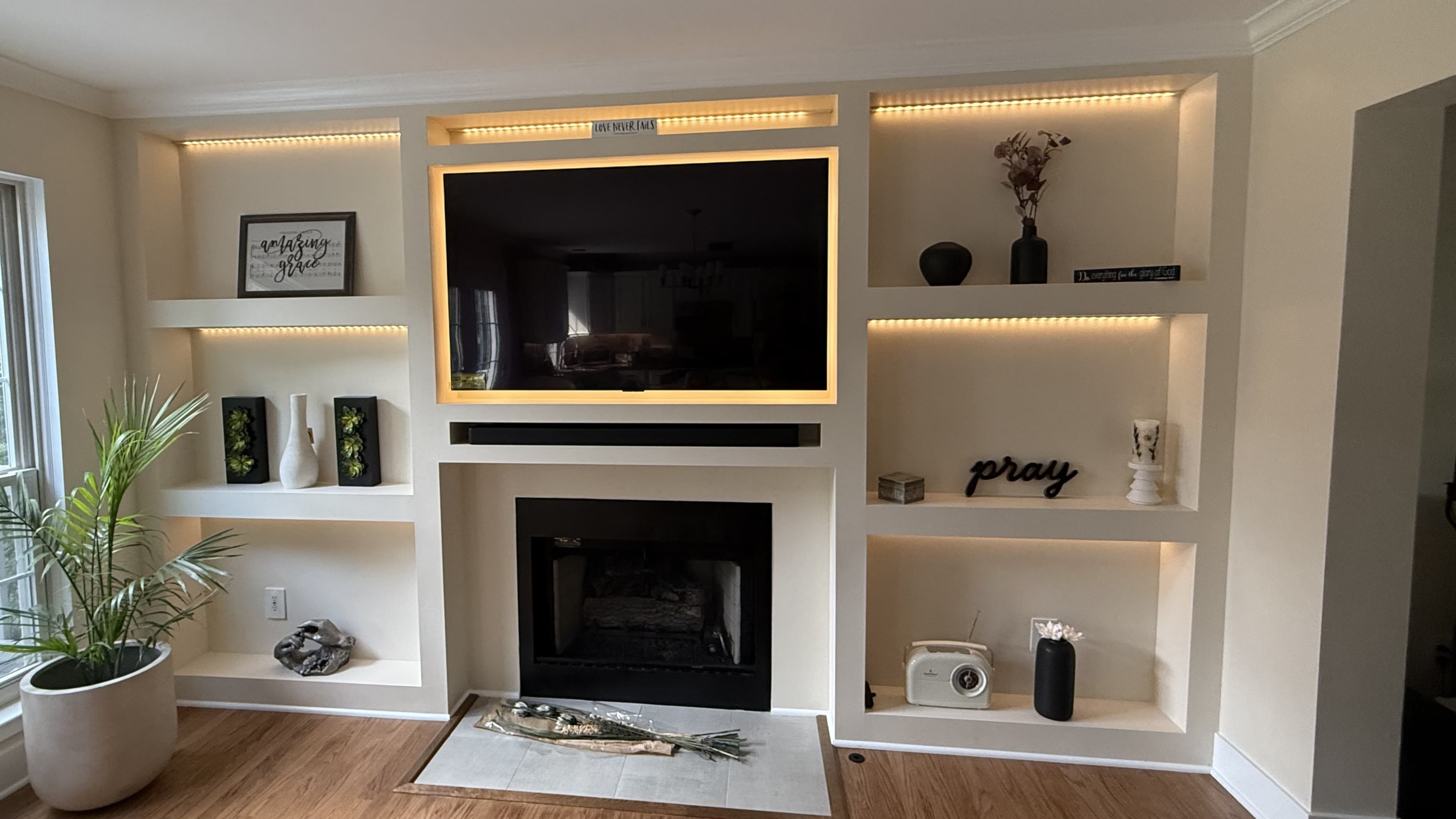 Fireplace & TV Wall