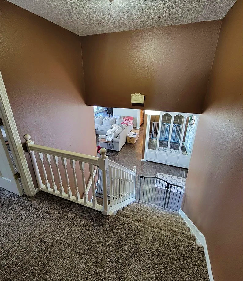 Before: Staircase & Hallway Makeover